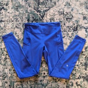 Lululemon Electric Blue Leggings Size 6